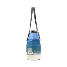 Beach Chairs Leather Tote Bag