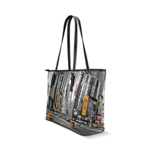 Time Square Leather Tote Bag
