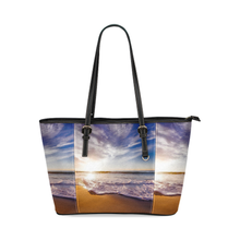 Beach Front Leather Tote Bag