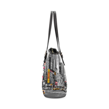 Time Square Leather Tote Bag