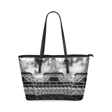 Eiffel Tower Leather Tote Bag
