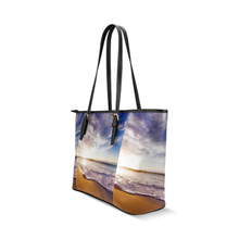 Beach Front Leather Tote Bag