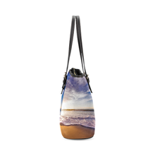 Beach Front Leather Tote Bag