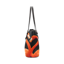 Flamingo Leather Tote Bag