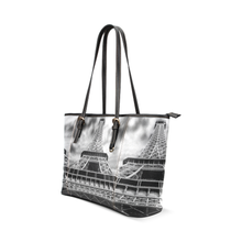 Eiffel Tower Leather Tote Bag