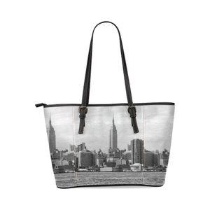 NYC Skyscraper Leather Tote Bag