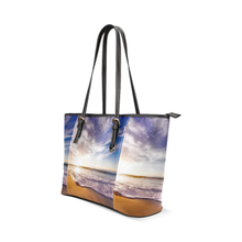 Beach Front Leather Tote Bag