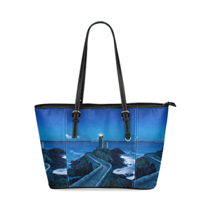 Lighthouse Leather Tote Bag