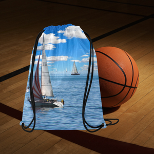 Sail Boat Drawstring Bag